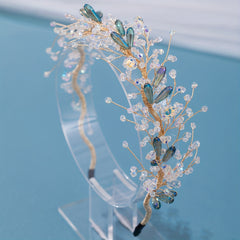 Girl's Diamond Flower Crown Headband Fairy Hair Accessories Princess Headwear