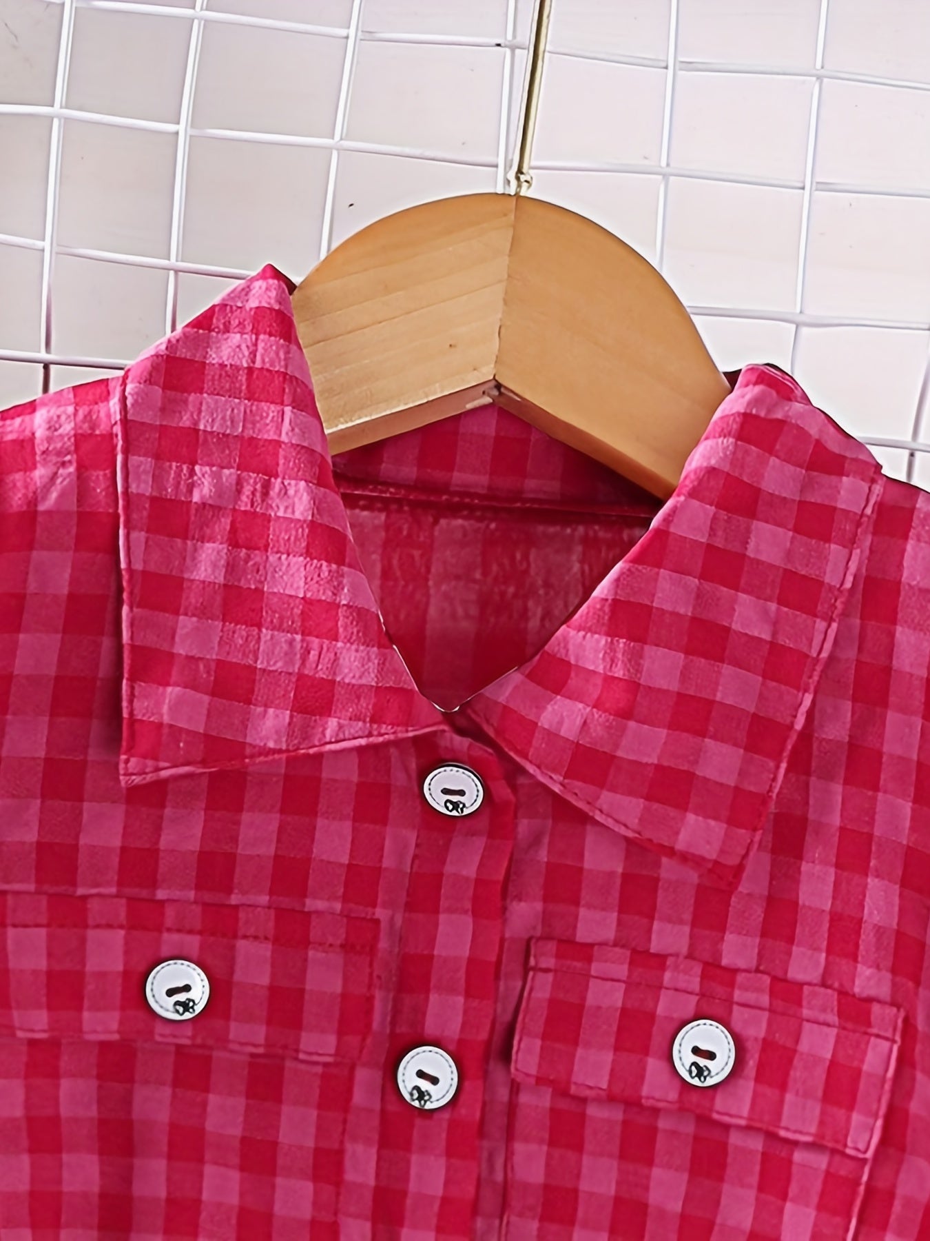 Vibrant Plaid Collar Casual Tunic Shirt Dress
