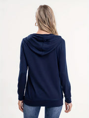 Women's Block Rainbow Hooded Sweatshirt