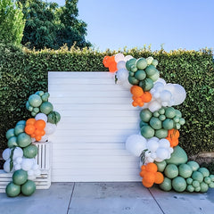 168pcs Avocado Balloon Garland Set Orange Latex Thick Balloon Arch Kit