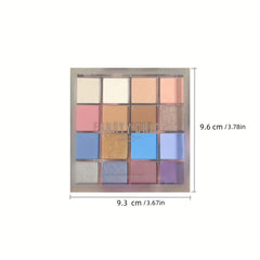 16 Colors Denim Eyeshadow Palette Multicolor Natural Matte Finish Scented Powder