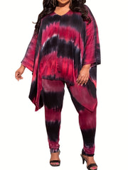 Leopard Print Bat Sleeve 2 Piece Set