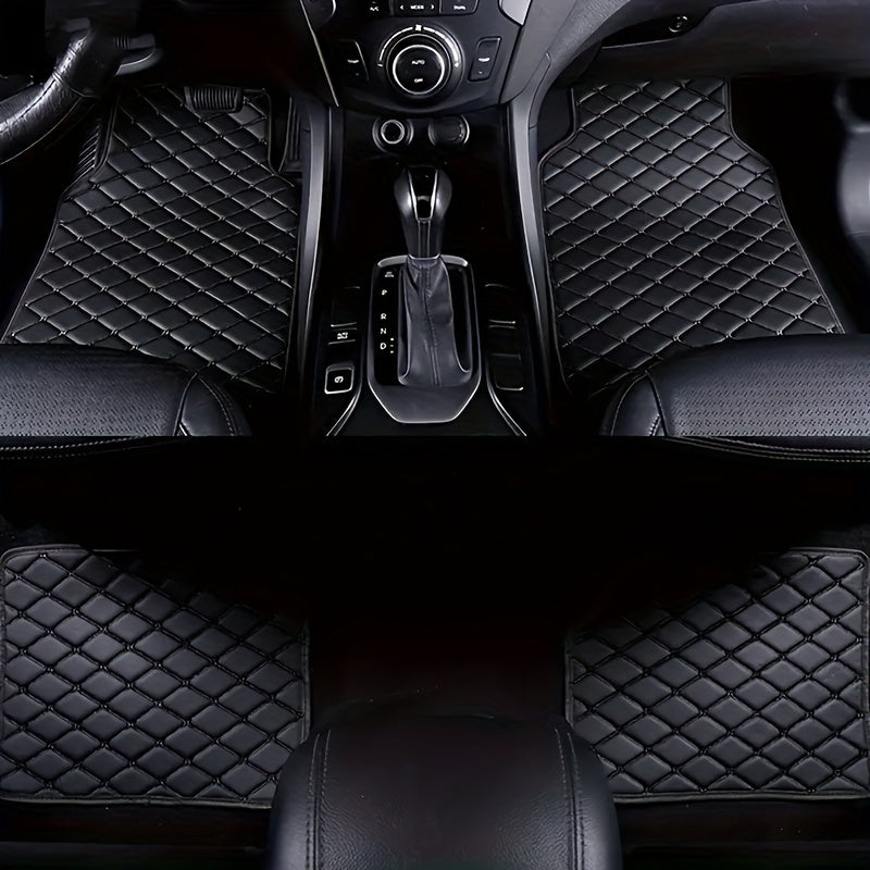 4pcs Universal Waterproof Car Foot Pads & Full Set Car Carpet