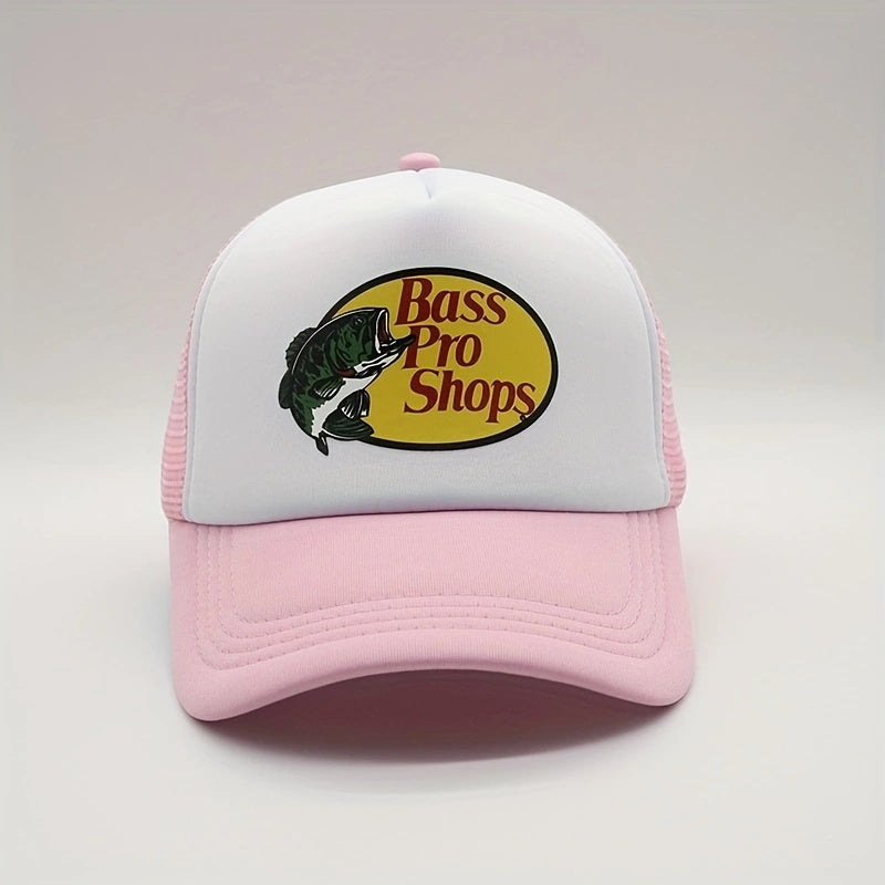 Fish Print Mesh Trucker Hat Unisex Casual Baseball Cap Sunscreen Dad Hats