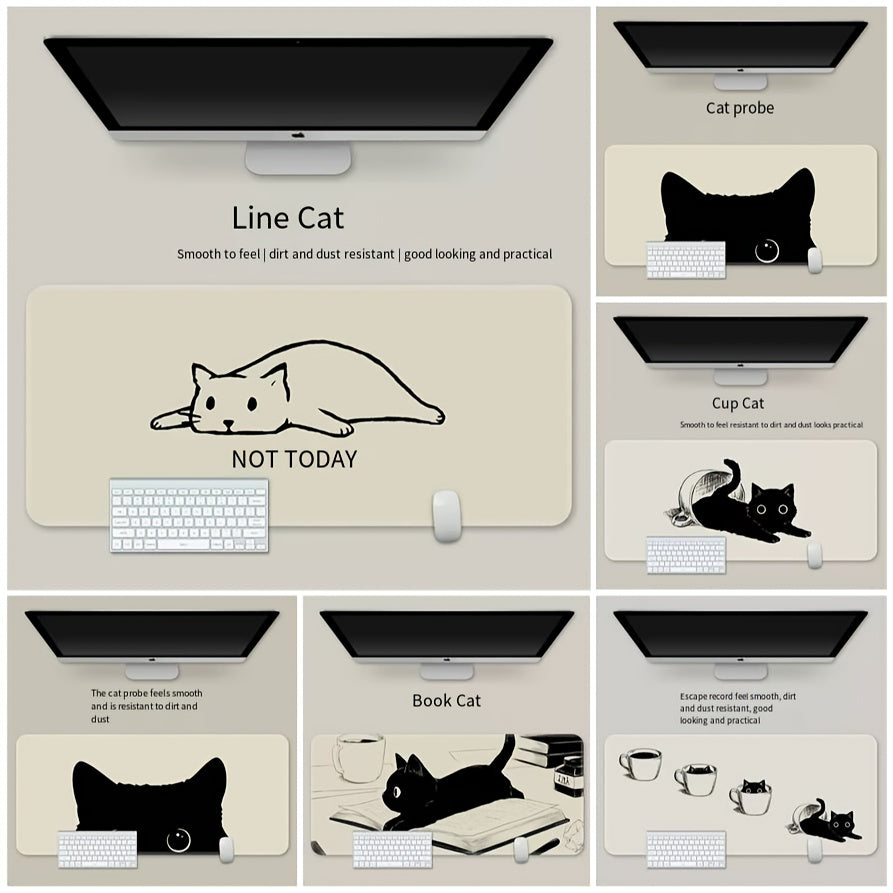 1pc Cat Desktop Lock Edge Thickened Keyboard Pad