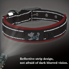 Reflective Space Cotton Pet Collar for Medium Large Dogs