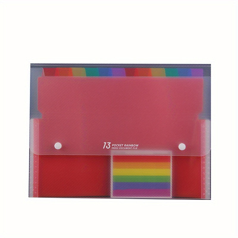 Rainbow Accordion Bag, 13 Grid Classification, Portable File