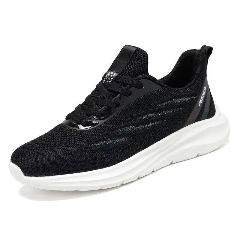 Solid Platform Sneaker Lace Up Low Round Toe Non slip Trainers