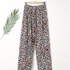 Leopard Print Loose Sleep Pants Women's Sleepwear