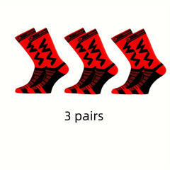 Men's Non Slip Sport Socks Mid Crew Shock Absorption Breathable Athletic Socks