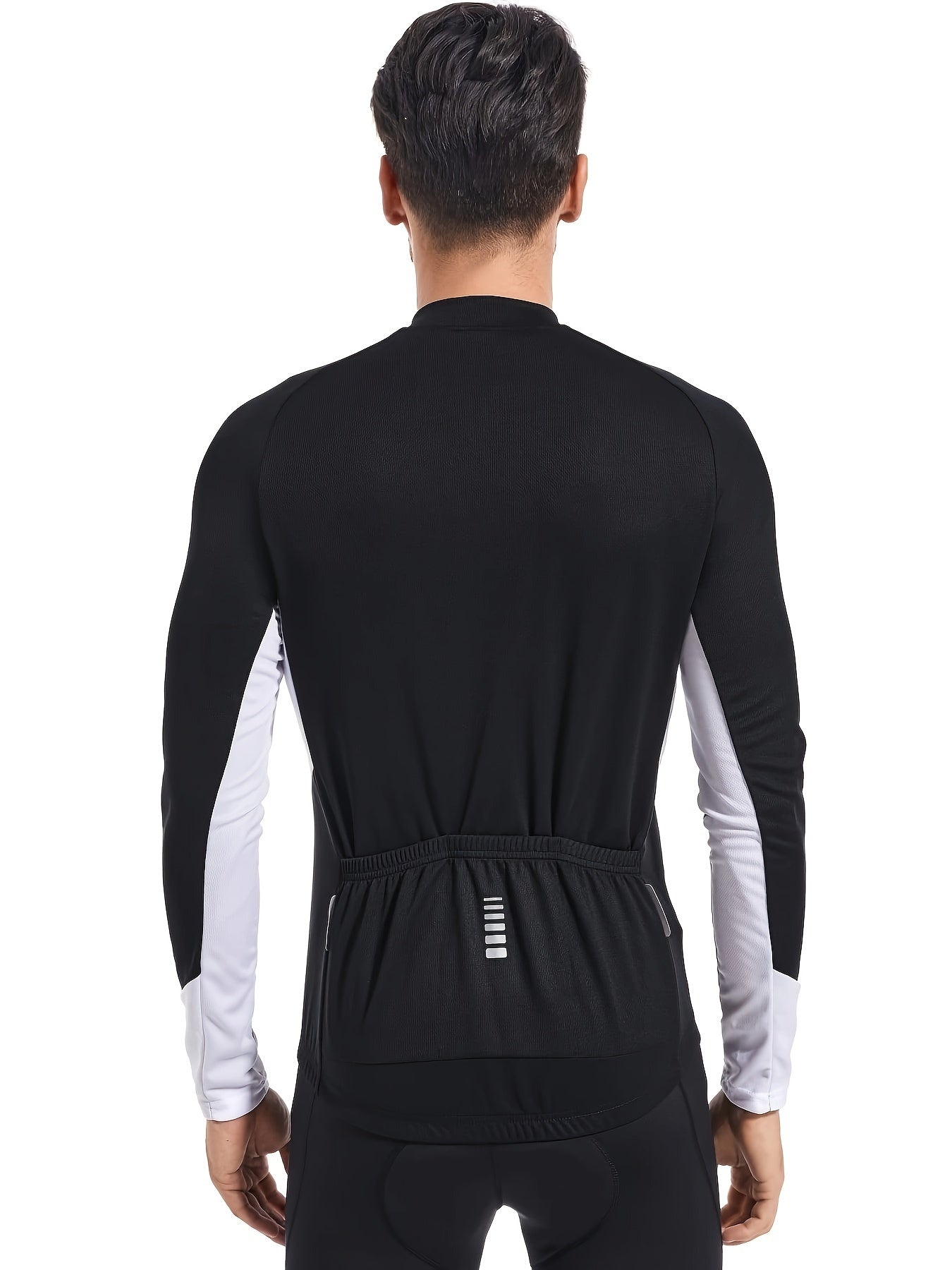 Men's Outdoor Sports Block Zipper Shirt Long-sleeved Top