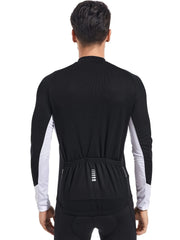 Men's Outdoor Sports Block Zipper Shirt Long-sleeved Top