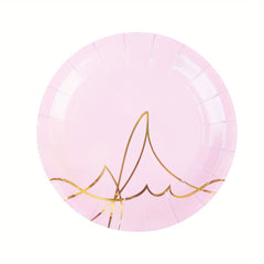 8pcs Disposable Plates for Dinner, Dessert - Birthday Party Decor