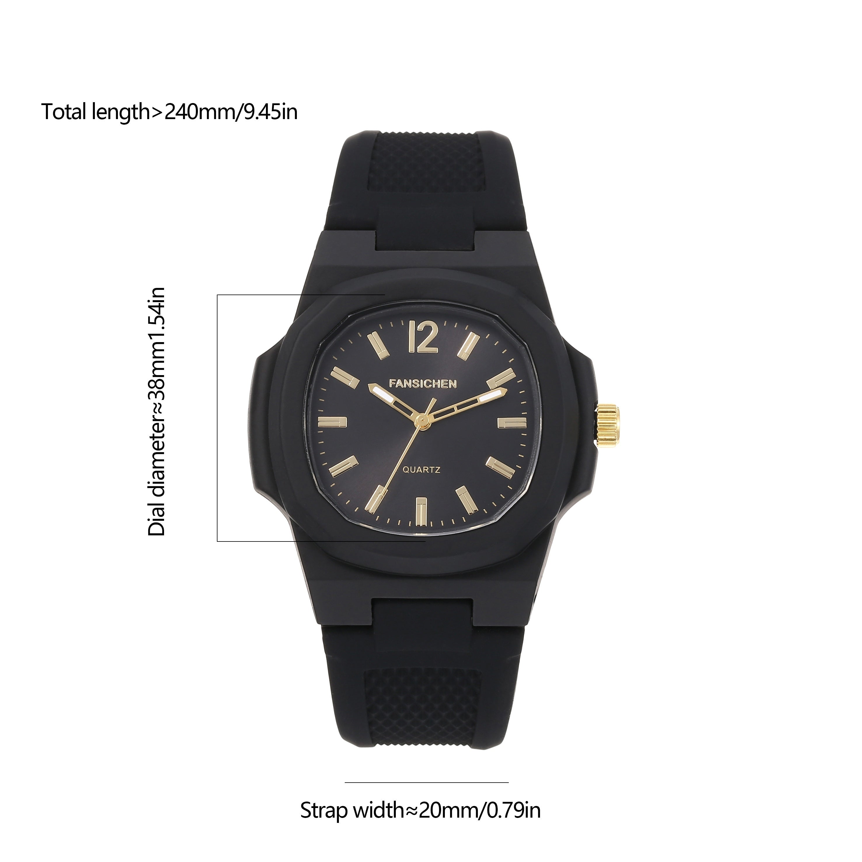 Quartz Watch Silicone Strap For Watching Time