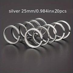 Stainless Steel Key Ring Flat Split Keychain Carabiners
