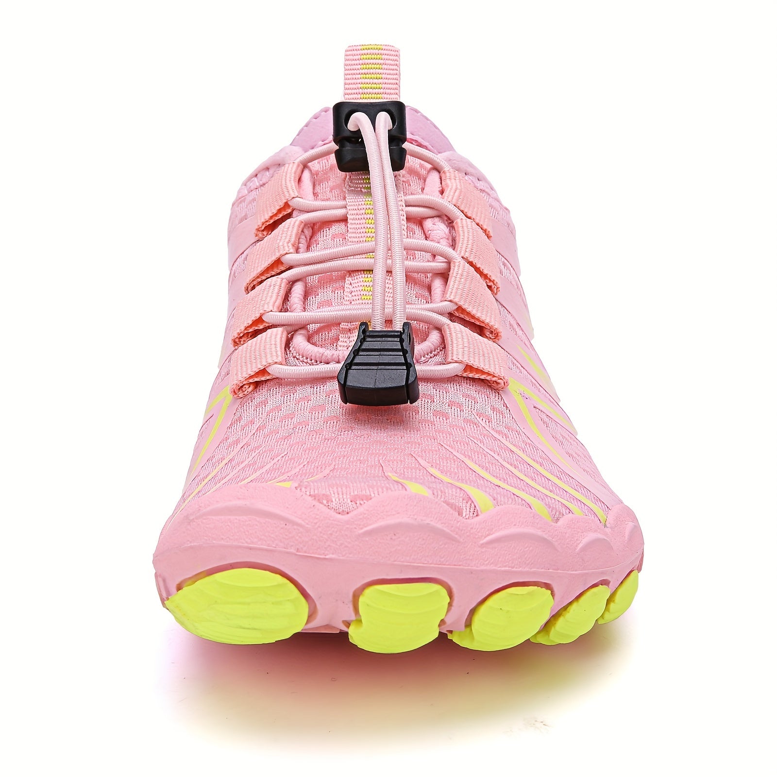 Women's Pink Lace Up Water Shoes Lightweight Beach Wading Shoes