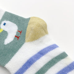 Kids Cartoon Animal Pattern Crew Socks - Thin and Breathable - Spring/Summer