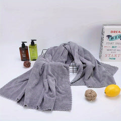 Soft Coral Fleece Bath Towel for Home Bathroom