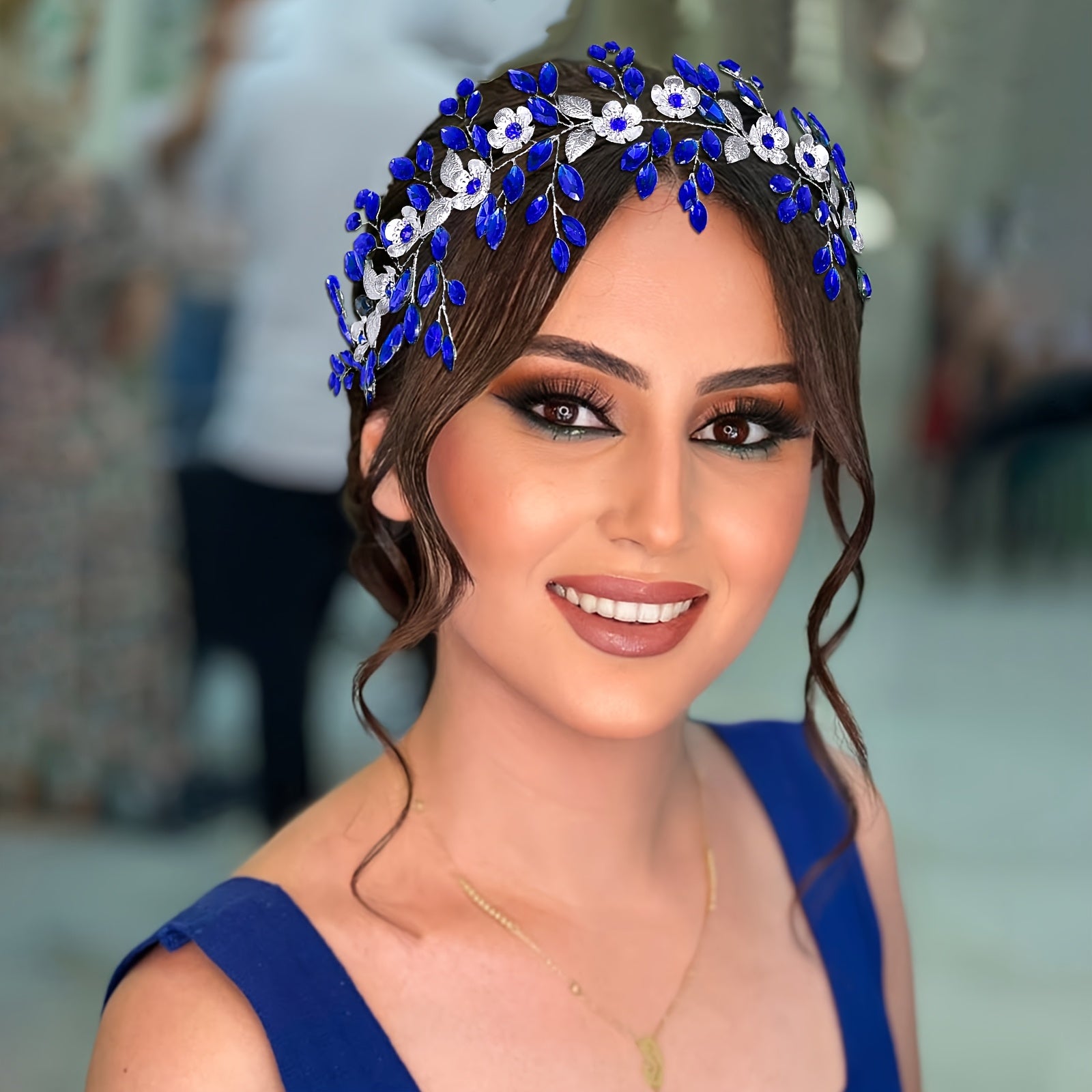 Bridal Hairband Flower Leaf Wedding Headpiece for Events Weddings HP880