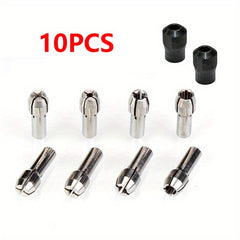 10pc Rotary Collet Set Clamping Nut For Rotary Tool Collet 1mm-3.2mm