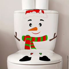 Christmas Snowman Toilet Decoration Stickers