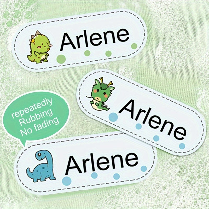 Dinosaur Iron-On Clothing Name Stickers - Set of 60