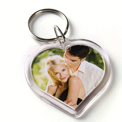 10pcs Heart Acrylic Blank DIY Photo Key Chains - Heart Shape Bag Accessories