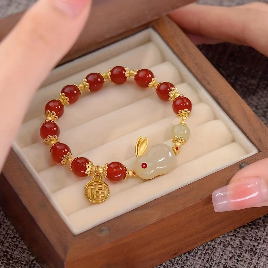 Rabbit Jade Bracelet Antique Birthday Gift