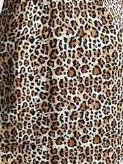 Leopard Print Lounge Dress Crew Neck Tank Home Dress Women's Loungewear