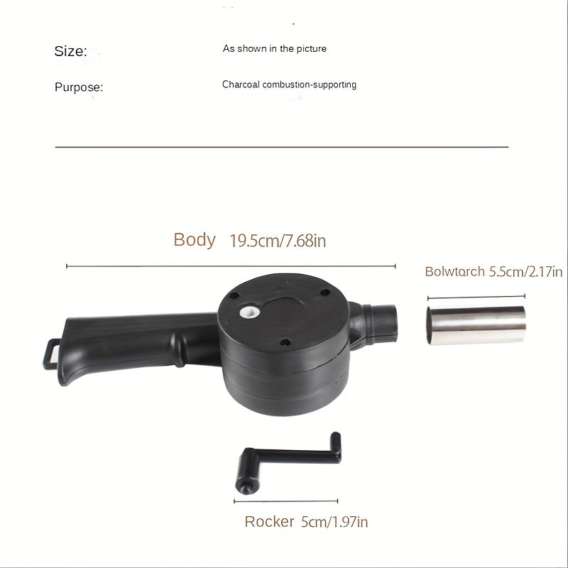 Manual Barbecue Blower for Fast Charcoal Ignition