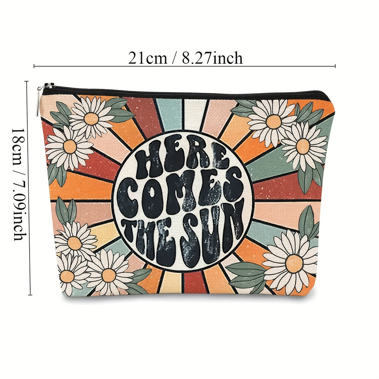 Sunshine Makeup Bag for Women, Inspirational Gift, Small Travel Wash Bag