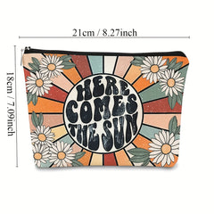 Sunshine Makeup Bag for Women, Inspirational Gift, Small Travel Wash Bag