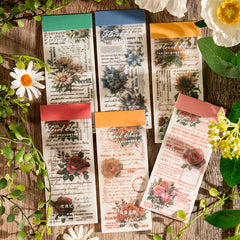 30pcs Flower Manuscripts Parchment Paper for Card Making Journal Scrapbooking