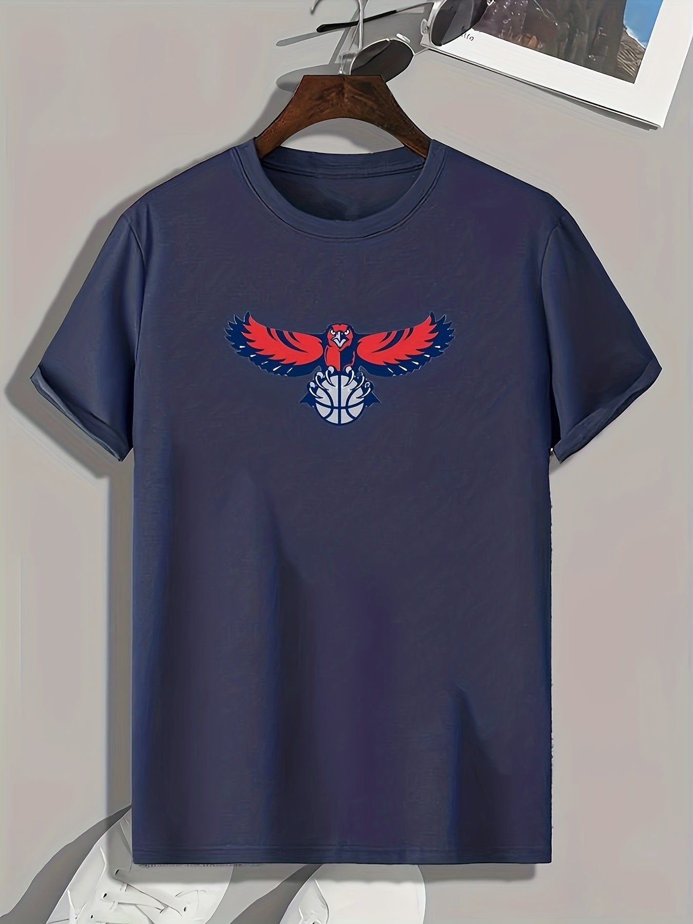 Eagle Print Graphic Tee for Men - Casual Summer T-shirt