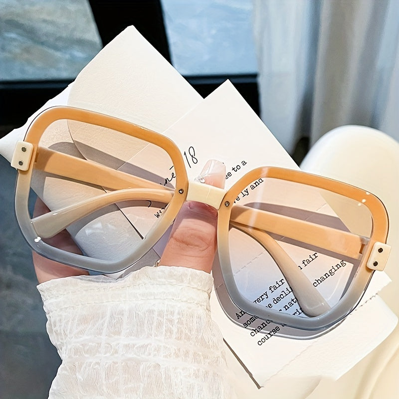 Square Rivet Gradient Sunglasses UV400