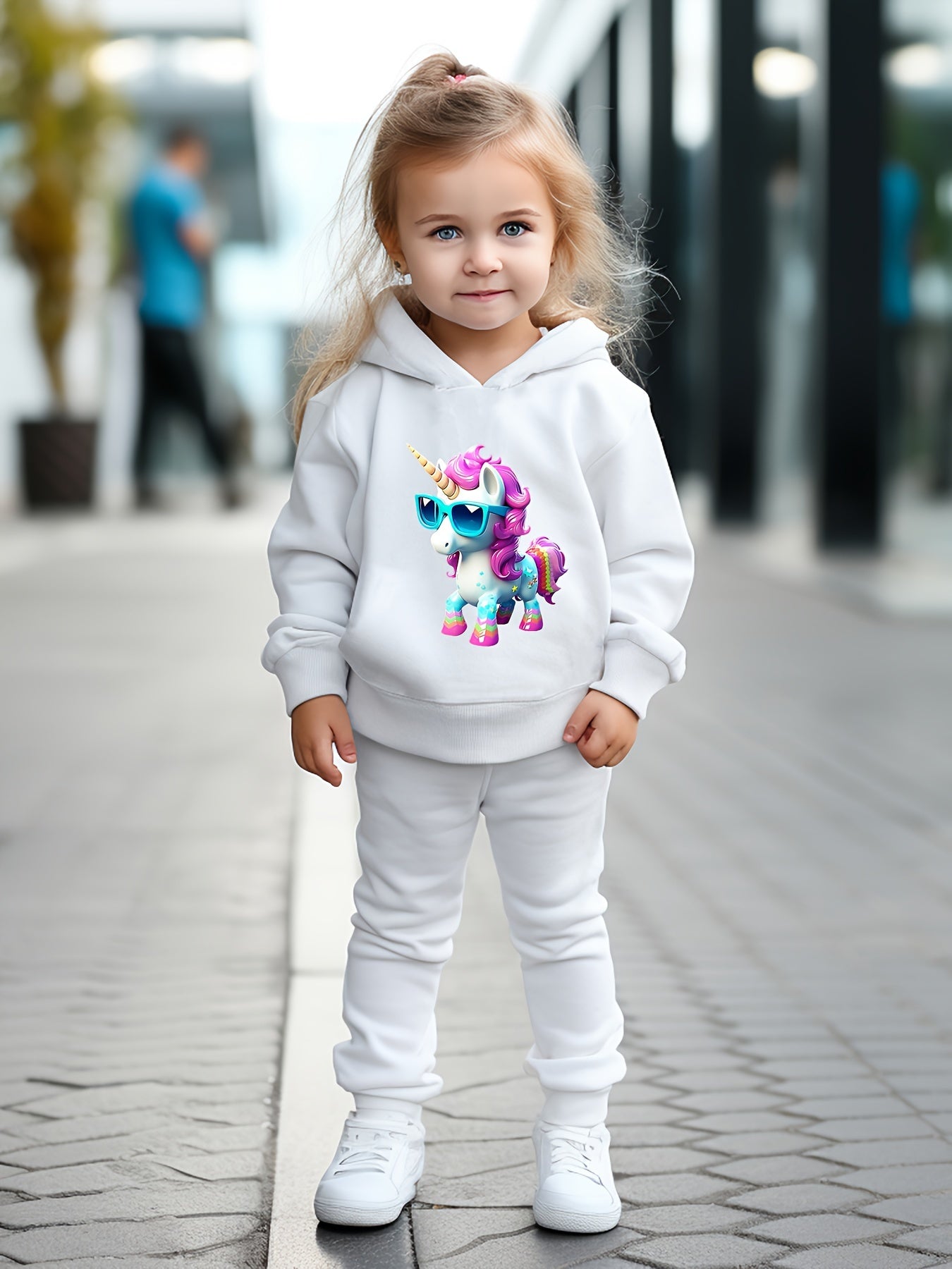 OERYUI Kids 2pcs Unicorn Print Activewear Set