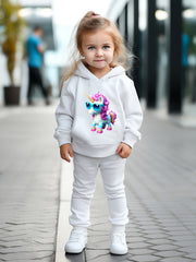 OERYUI Kids 2pcs Unicorn Print Activewear Set
