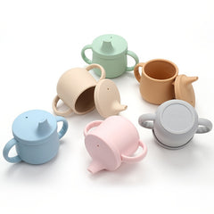 Kids Silicone Leak-proof Learning Drinking Cup