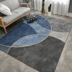 Geometric Abstract Area Rug with Anti Slip Backing