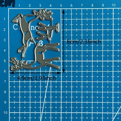 1pc Christmas Elk & Tree Metal Cutting Dies For Card Making DIY Scrapbooking