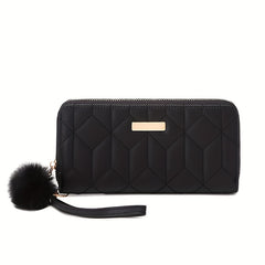 Quilted Wallet Faux Leather Credit Card Organizer Women's Clutch