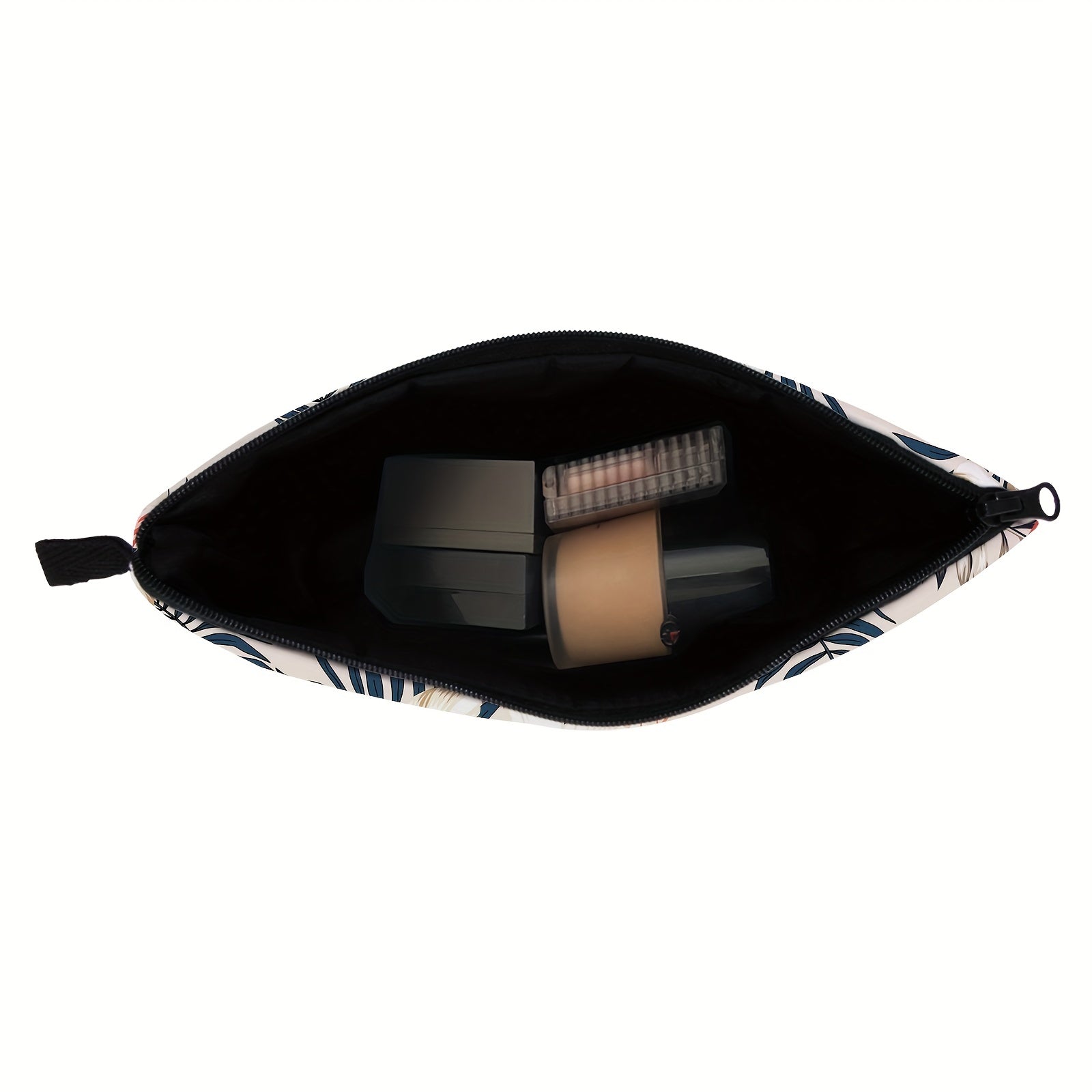 Floral Flamingo Makeup Bag Travel Cosmetic Organizer for Women Girls