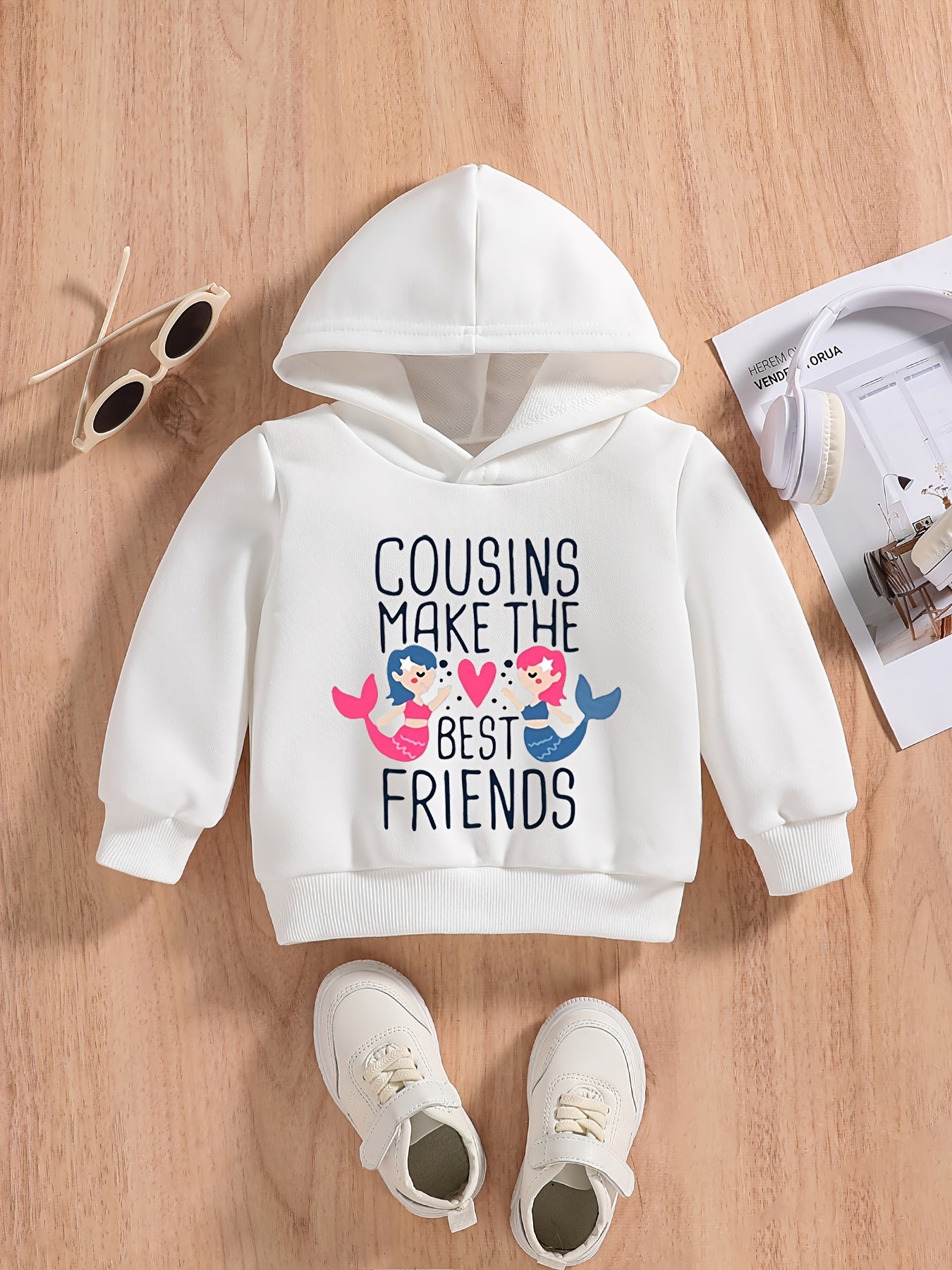 Boys Mermaid Letter Print Sweatshirt Hoodie Baby Pullover