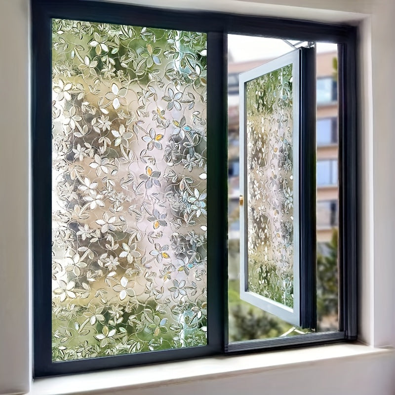 Small Flower Electrostatic Glass Window Film for Home Decor