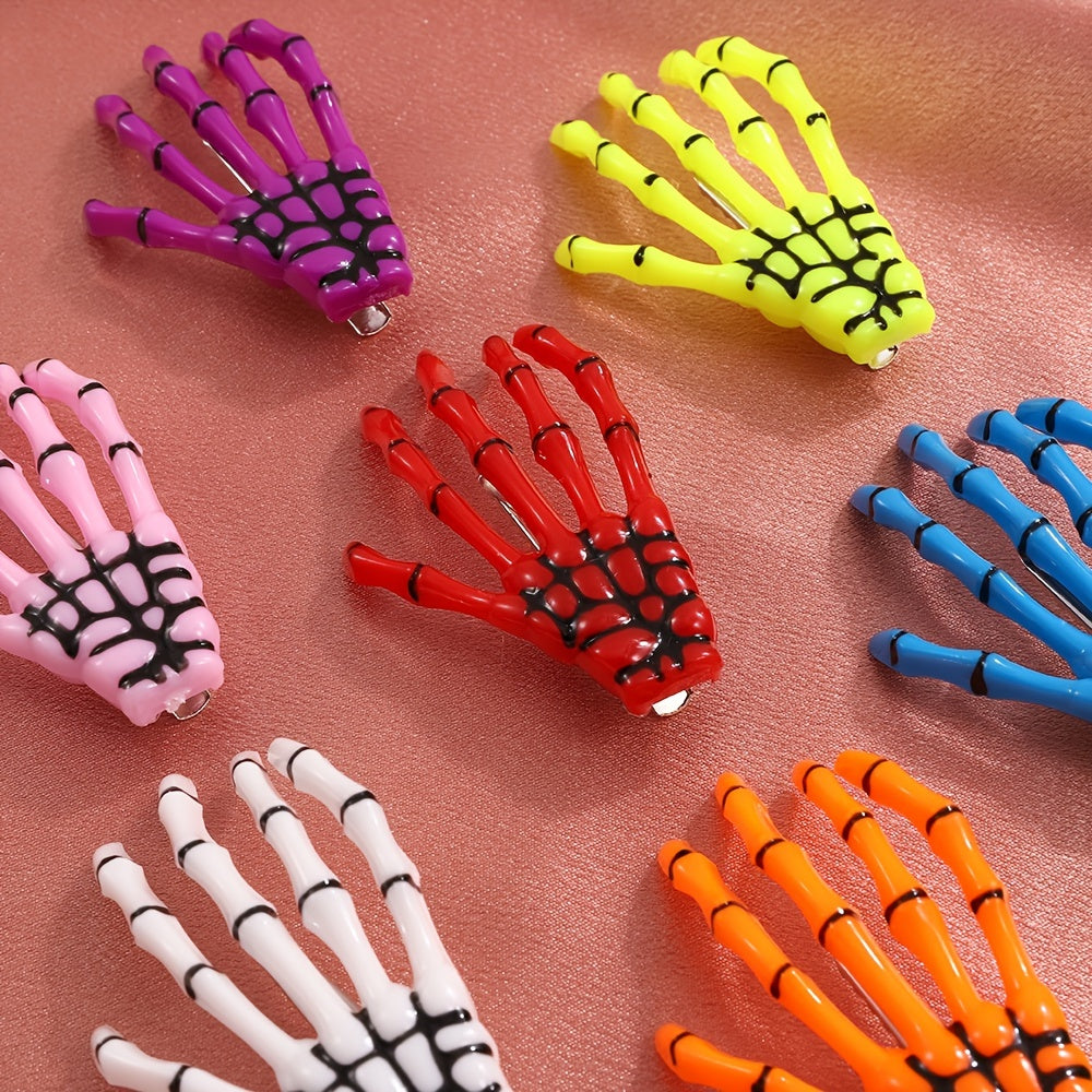 Gothic Skull Hand Bone Hair Clip Blood Skull Hair Clip 1pc