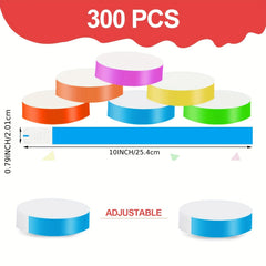 300pcs Paper Bracelets Neon Party Wristbands
