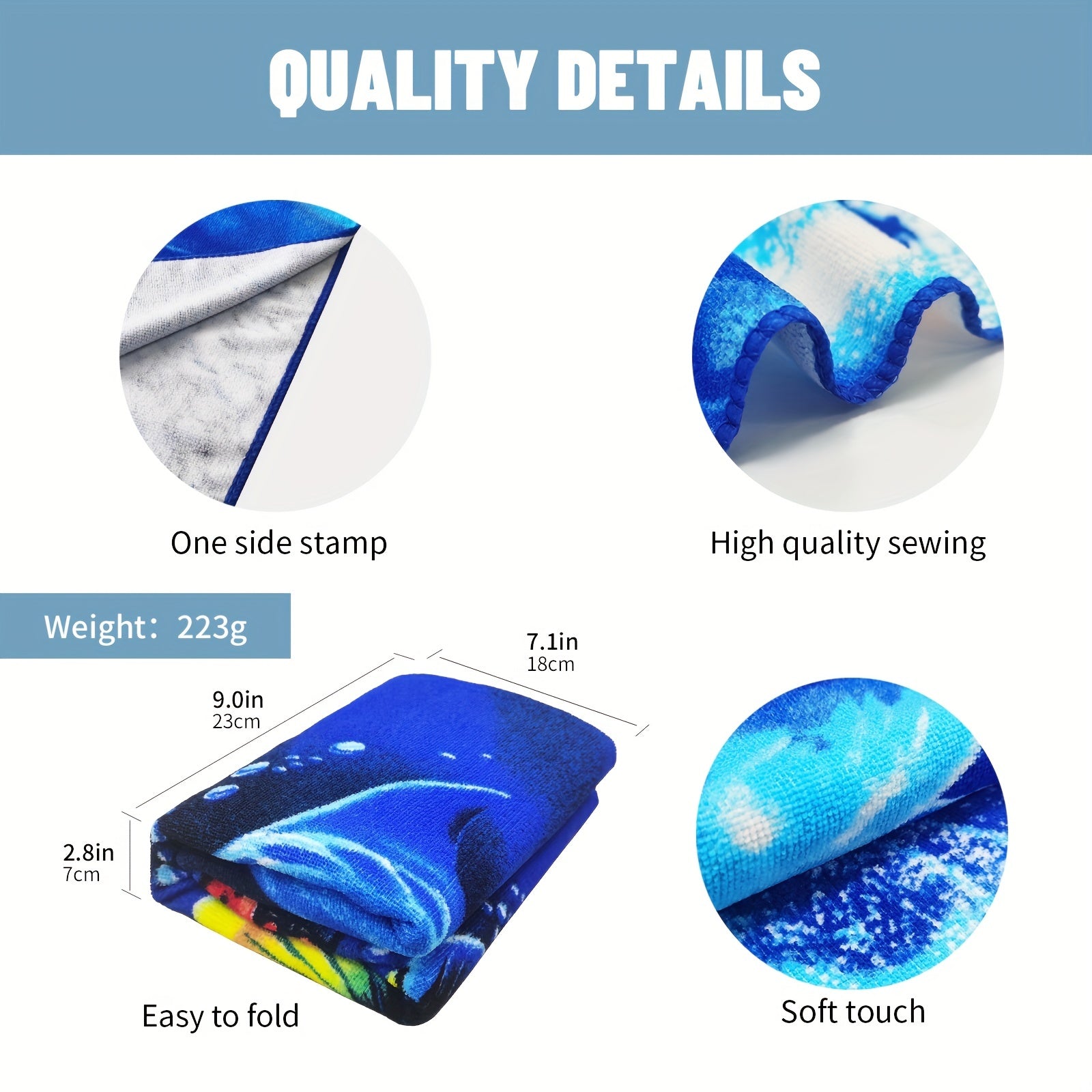 Mutao Microfiber Beach Towels Quick Drying Sand Proof Swim Towel