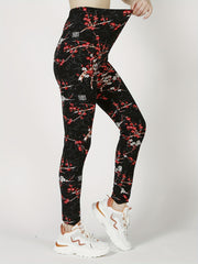 Floral Print Skinny Leggings Women's Stretchy Leggings