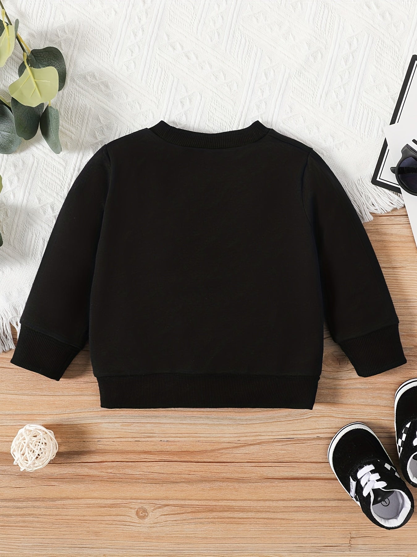 Boy's Letter Print Casual Sweatshirt Top