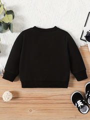 Boy's Letter Print Casual Sweatshirt Top